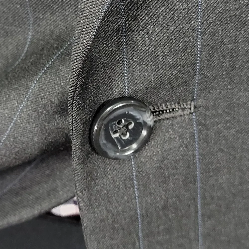 Hickey Freeman Men's Sport Coat Blazer Two Button CH BLK Striped Loro‎ Piana 42L